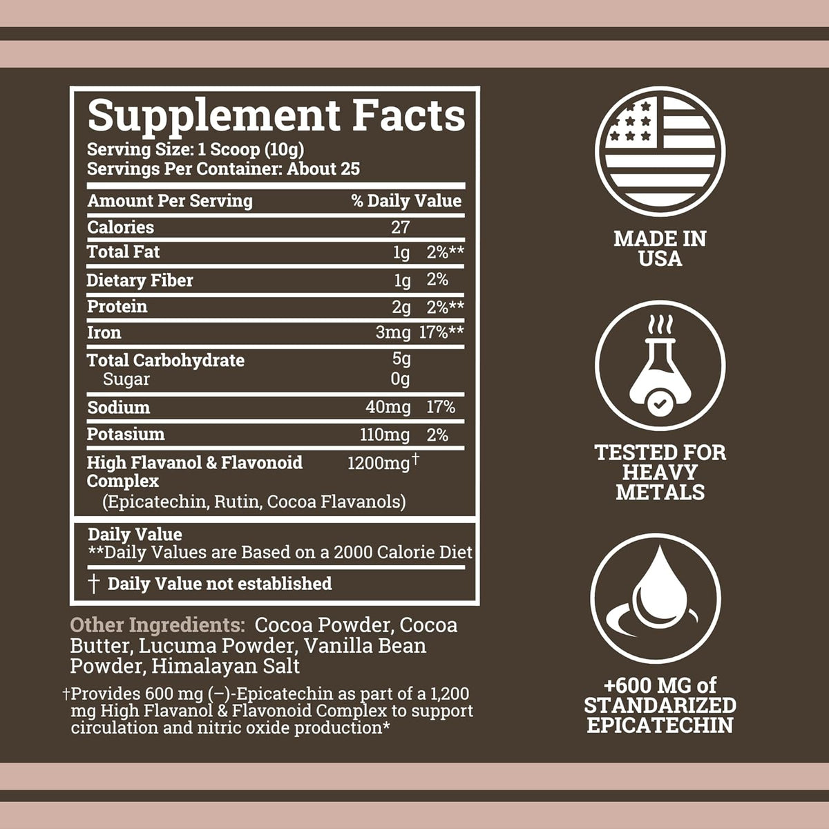 Supercharged Cocoa Flavanols + Flavonoids 1200MG